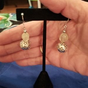 Sterling silver quartz earrings